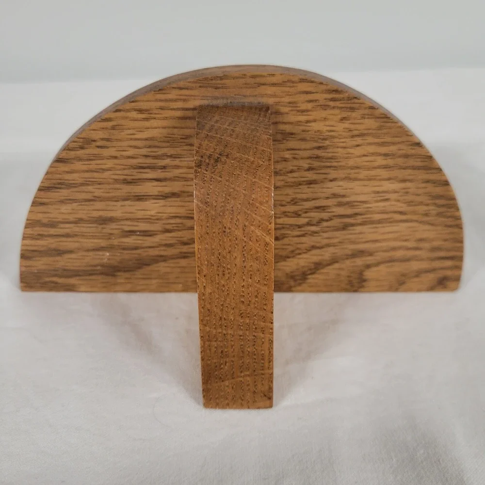 Vintage Oak Wood Wall Mount Stand Display‎ Holder Slot for Photo Frame